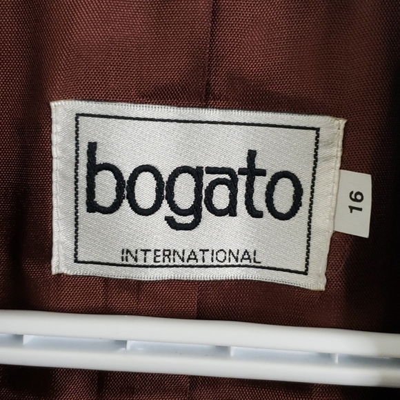 Bogato International 100% Wool Suit & Skirt L - Picture 4 of 15